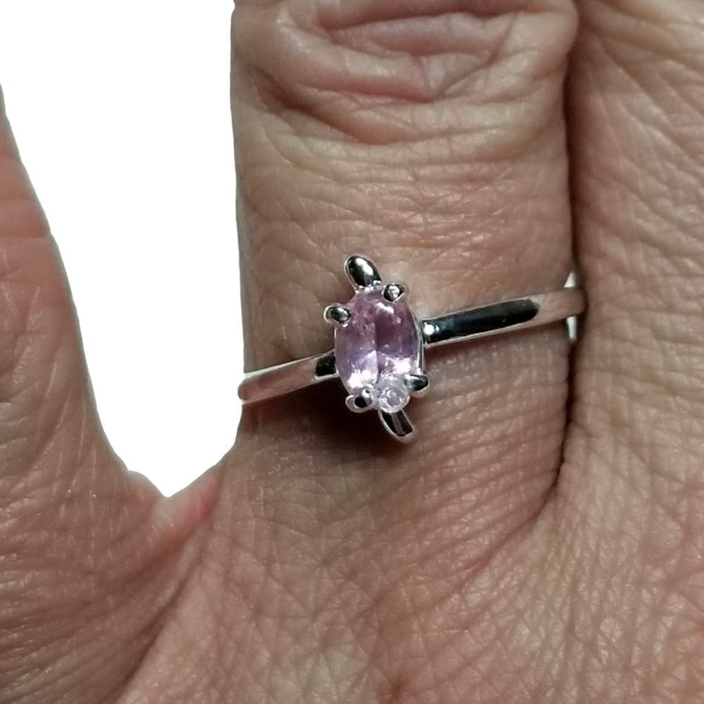 Farah Jewelry Amethyst Silver Plated Ring - Size 7.5